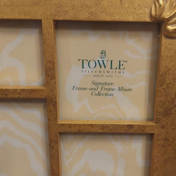 TOWLE Silversmiths gold leaf collage picture frame - Picture 2 of 10